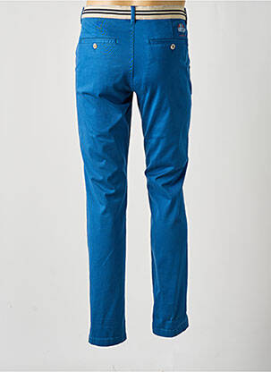 Pantalon chino tissage popeline taille normale bleu clair DELAHAYE homme