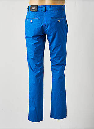 Pantalon chino tissage popeline taille normale bleu DELAHAYE homme