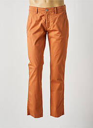 Pantalon chino tissage popeline taille normale orange DELAHAYE homme