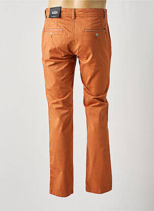 Pantalon chino tissage popeline taille normale orange DELAHAYE homme