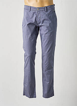 Pantalon chino tissage popeline taille normale violet DELAHAYE homme
