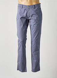 Pantalon chino tissage popeline taille normale violet DELAHAYE homme