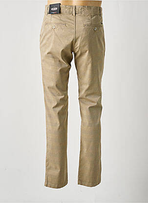 Pantalon chino imprimé imprimé prince de galle taille normale marron DELAHAYE homme