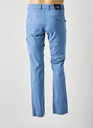 Pantalon chino tissage popeline taille normale bleu DELAHAYE homme