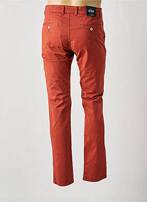 Pantalon chino tissage popeline taille normale orange DELAHAYE homme