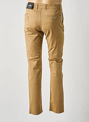 Pantalon chino tissage popeline taille normale marron DELAHAYE homme