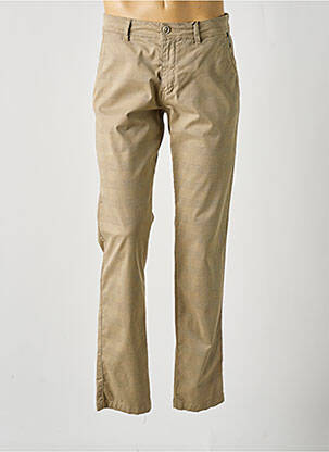 Pantalon chino marron DELAHAYE pour homme