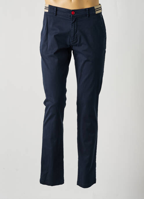 Pantalon chino bleu DELAHAYE pour homme