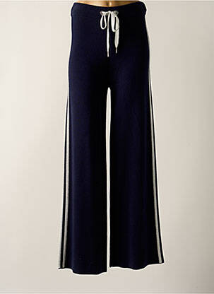 Jegging broderie galons latéraux taille normale bleu DELAHAYE femme