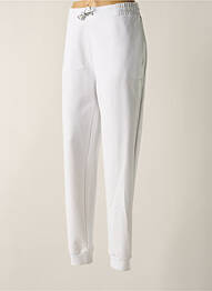 Jegging broderie galons latéraux taille normale blanc DELAHAYE femme