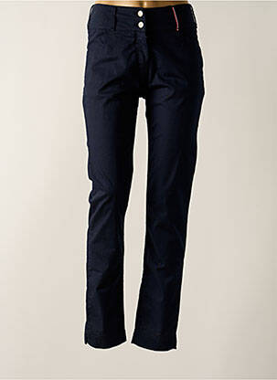 Pantalon slim stretch taille normale bleu DELAHAYE femme