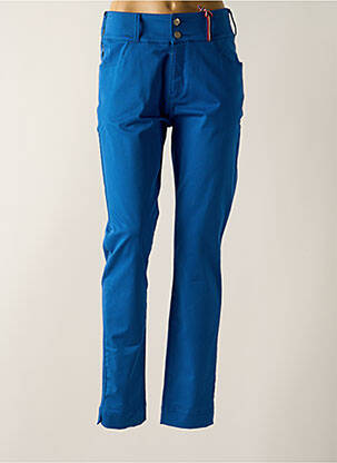 Pantalon slim stretch taille normale bleu DELAHAYE femme
