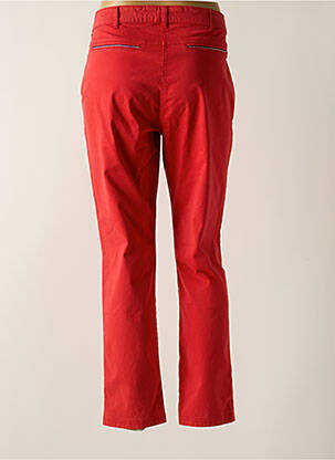 Pantalon chino tissage popeline taille normale rouge DELAHAYE femme