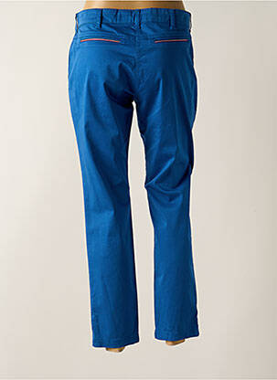 Pantalon chino tissage popeline taille normale bleu DELAHAYE femme