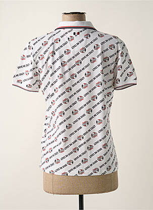 Polo stretch manches courtes blanc DELAHAYE femme