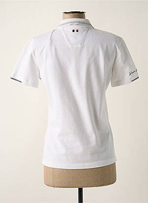 Polo stretch manches courtes blanc DELAHAYE femme