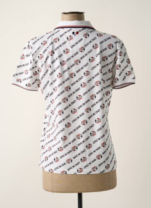 Polo tissage jersey manches courtes blanc DELAHAYE femme