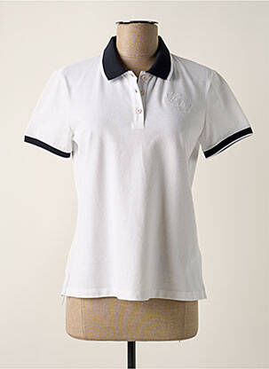 Polo broderie manches courtes blanc DELAHAYE femme