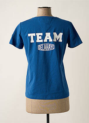 T-shirt imprimé fantaisie manches courtes bleu DELAHAYE femme