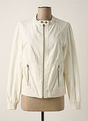 Blouson effet matière satinée beige DELAHAYE femme
