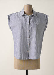 Chemisier manches courtes manches courtes gris DELAHAYE femme