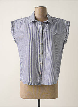 Chemisier manches courtes manches courtes gris DELAHAYE femme