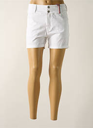 Short fermeture zippée sous rabat boutonné taille haute blanc DELAHAYE femme