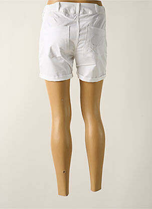 Short fermeture zippée sous rabat boutonné taille haute blanc DELAHAYE femme