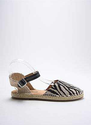 Espadrilles tissage satiné talon plat jusqu'à 3cm noir WHITE STUFF femme