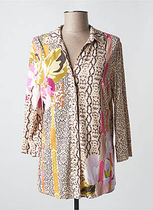 Chemisier coupe cintrée manches longues beige FUEGO WOMAN femme