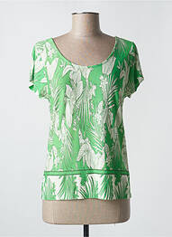 T-shirt stretch manches courtes vert AGATHE & LOUISE femme