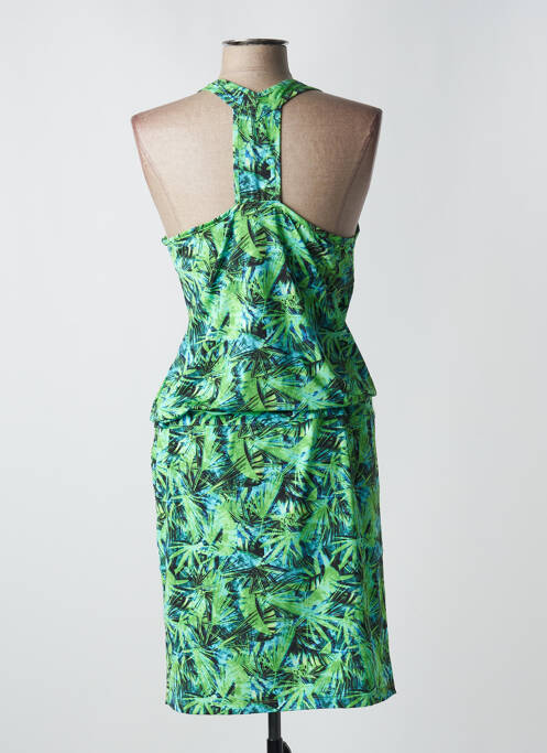 Robe mi-longue vert HBT pour femme
