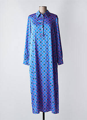 Robe longue manches longues manches longues bleu LOLA CASADEMUNT femme