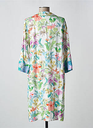 Robe mi-longue coupe fluide manches 3/4 blanc REVER MILE femme