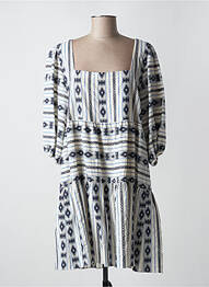Robe mi-longue manches 3/4 manches 3/4 beige VALERIE KHALFON femme