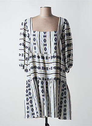 Robe mi-longue manches 3/4 manches 3/4 beige VALERIE KHALFON femme