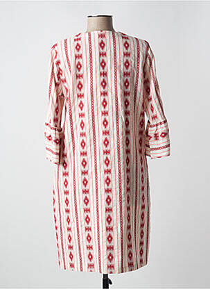 Robe mi-longue manches 3/4 manches 3/4 rouge VALERIE KHALFON femme