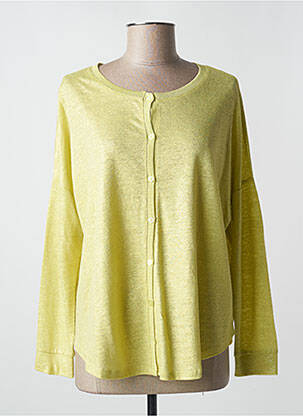 Veste casual col rond vert ANANKE femme