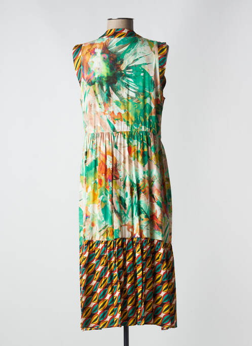 Robe mi-longue vert REVER MILE pour femme