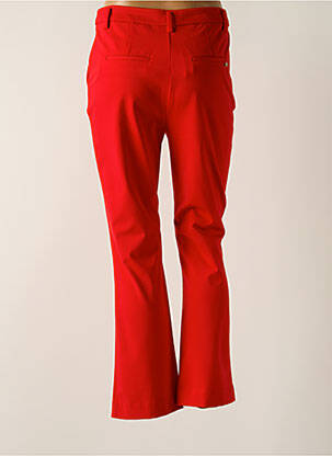 Pantalon flare taille à pinces taille haute rouge LOLA CASADEMUNT femme