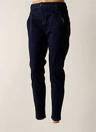 Jeans coupe slim tissage brut taille normale bleu HBT femme