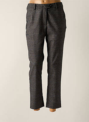 Pantalon chino fermeture zippée sous rabat boutonné taille normale gris LOLA CASADEMUNT femme