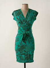 Robe courte vert HBT pour femme seconde vue