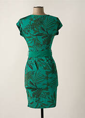 Robe courte vert HBT pour femme seconde vue