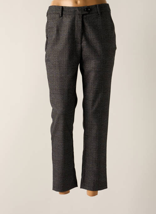 Pantalon chino fermeture zippée sous rabat boutonné taille normale gris LOLA CASADEMUNT femme