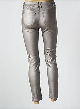 Pantalon 7/8 stretch taille normale argent ONADO femme