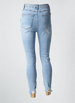 Jeans skinny effet usé délavé taille haute bleu MELLY & CO femme