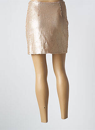 Jupe courte coupe droite beige EXQUISS'S femme