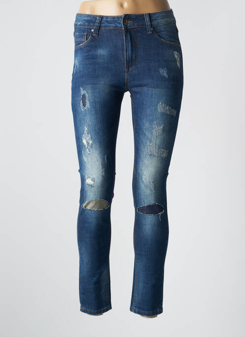 Jeans coupe slim bleu PLACE DU JOUR pour femme