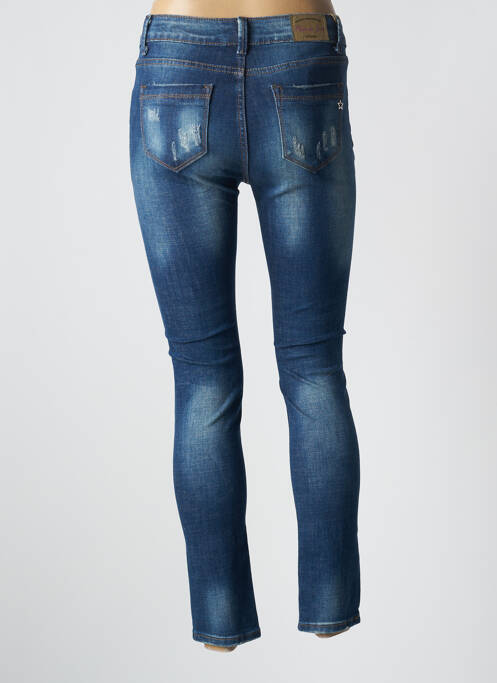 Jeans coupe slim bleu PLACE DU JOUR pour femme